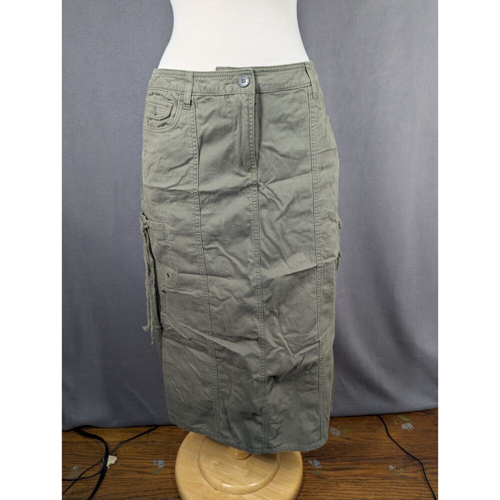 Metrostyle Skirt Size 10 Green Land Girl Military Midi Y2K Vintage